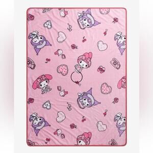 - Sanrio Hello Kitty My Melody & Kuromi Sleepover Throw Blanket